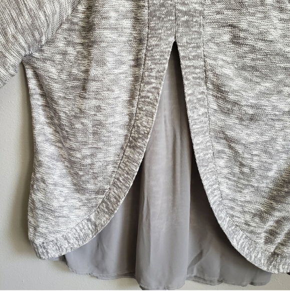 Torrid Knit Cold Shoulder Sweater Layered Hem - Picture 5 of 9